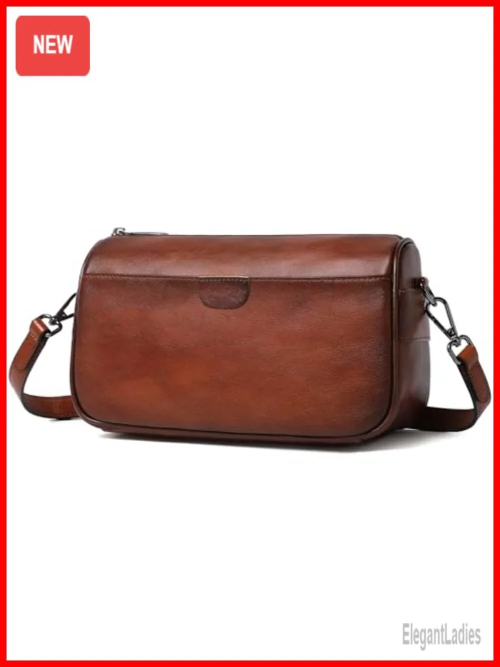 Genuine Leather Crossbody Hobo Bag with 2 Adjustable Straps | Handbag for Women